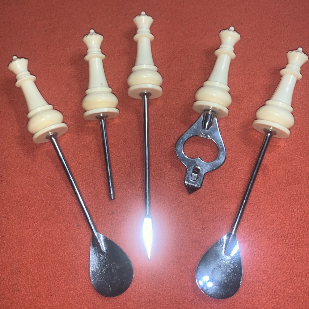 Vintage Chess Piece Bar Tools